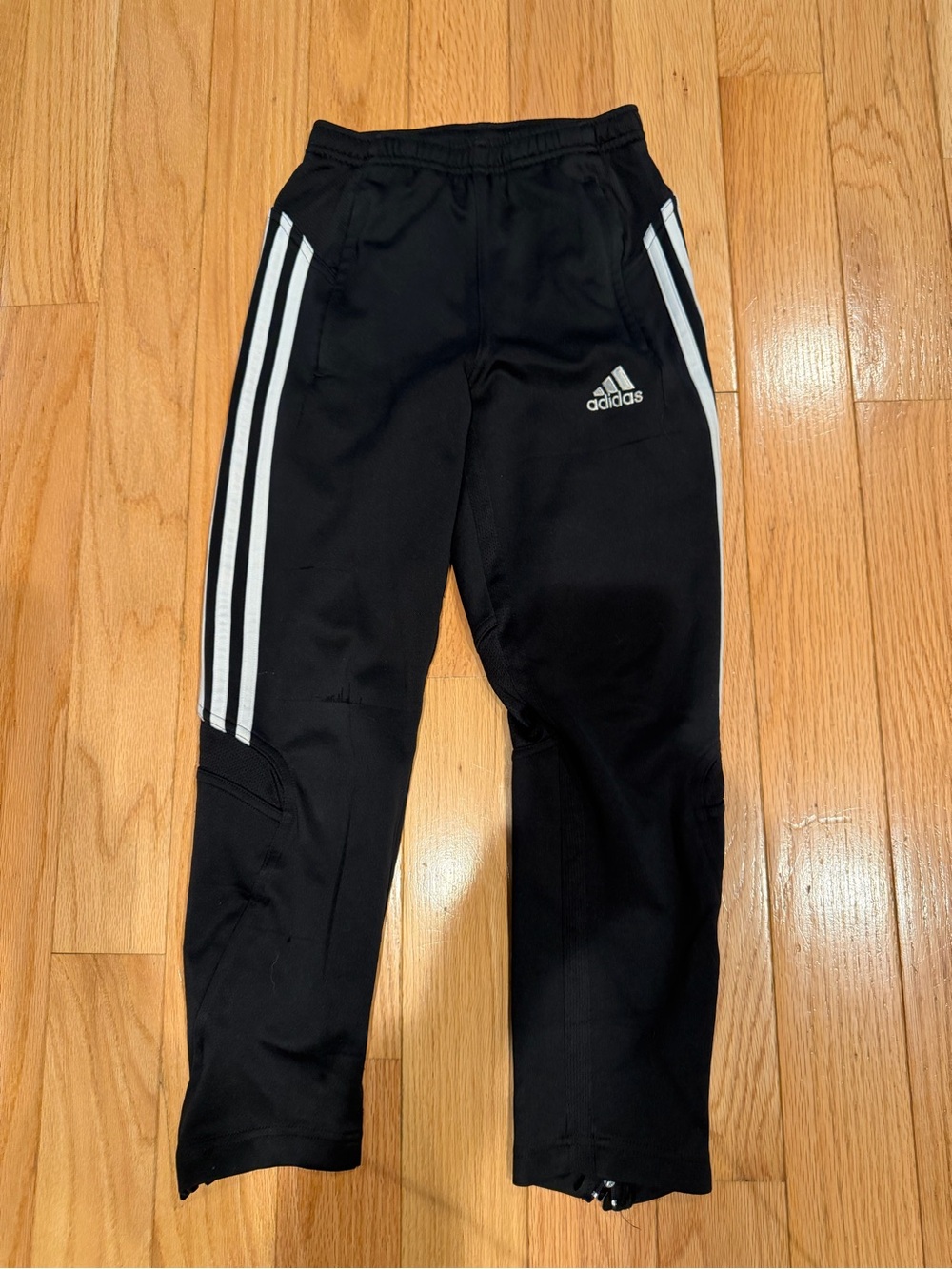 adidas Black Track Joggers with White Three-Stripes